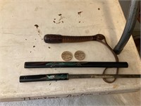 Sword ,baton and wooden nickels Albemarle 1957