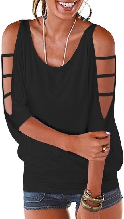 (N) RANPHEE Womens Summer Hollowed Out Shoulder 3/