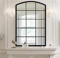 AULESET ARCHED WINDOW MIRROR 24X36IN BLACK