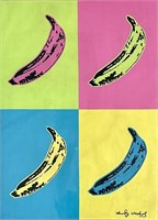 ANDY WARHOL POP ART PAINTING OIL ON PAPER