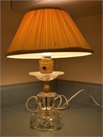 Vintage Glass Desk / Vanity Lamp - Works