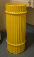 Yellow Ceramic Bamboo Design Umbrella Stand