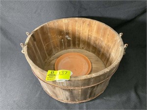 WOODEN WASH TUB WITH HANDLES