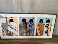 D. Roberts Triptych Print Native American Women