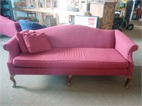 Light Burgundy Color Couch Measures 76" x 30" x