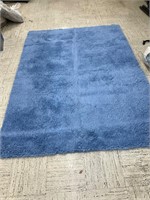 90x63in shag area rug blue