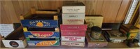 Lot of Cigar Boxes, Tins, Clementine Baskets etc