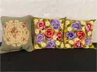 3 Vintage Decorative Pillows