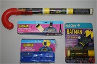 Vtg KidCare Batman Lip Balm Tooth Brush & Paste