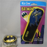 Vtg KidCare Batman Sculpted Hair Comb & Brush