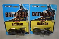 (2) Vtg ERTL Diecast Batman Batmobile MOC Cars