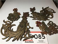 Rooster Wall Décor (4 Pieces)