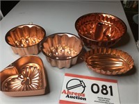 Copper Molds (5) as Displayed