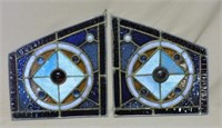 Jeweled and Bullseye Stained Leaded Glass Windows.