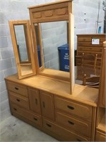 Mid Century Modern Dresser with Mirror