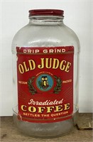 Old Judge coffee jar