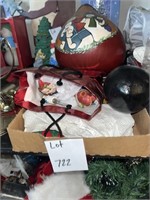 Hand Painted Gourd and Christmas Lot