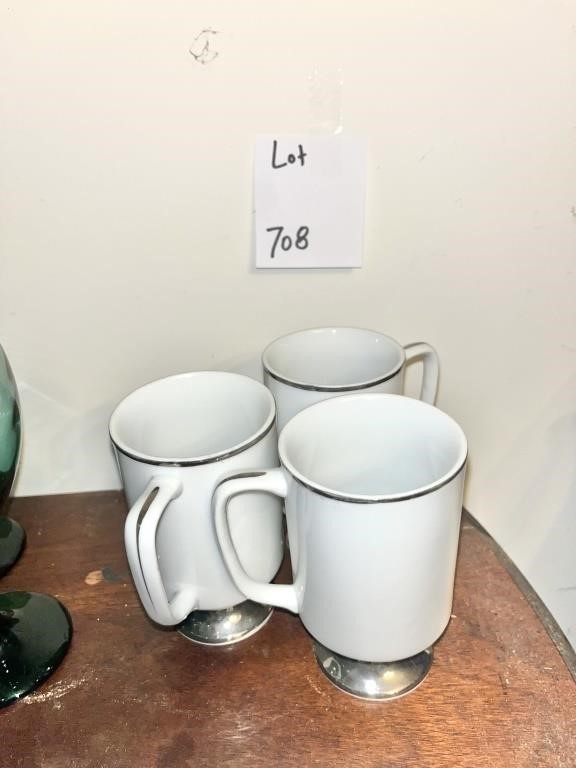 Silver Rimmed Mug Set made in Japan