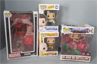 (4) Funko Pops includes Marvel, Master of the