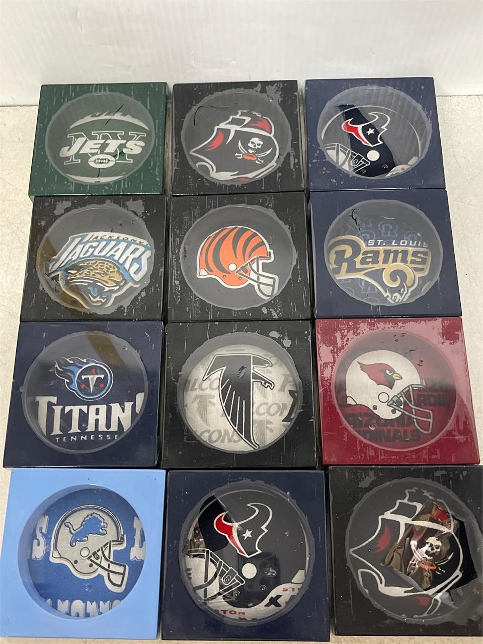 12-NEW NFL TEAMS DRINK COASTERS