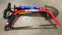 Tree Saw, Bicycle & Ball Pumps, Shovel