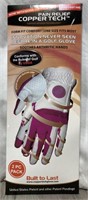 Copper Tech Ladies Right Hand Golf Gloves One