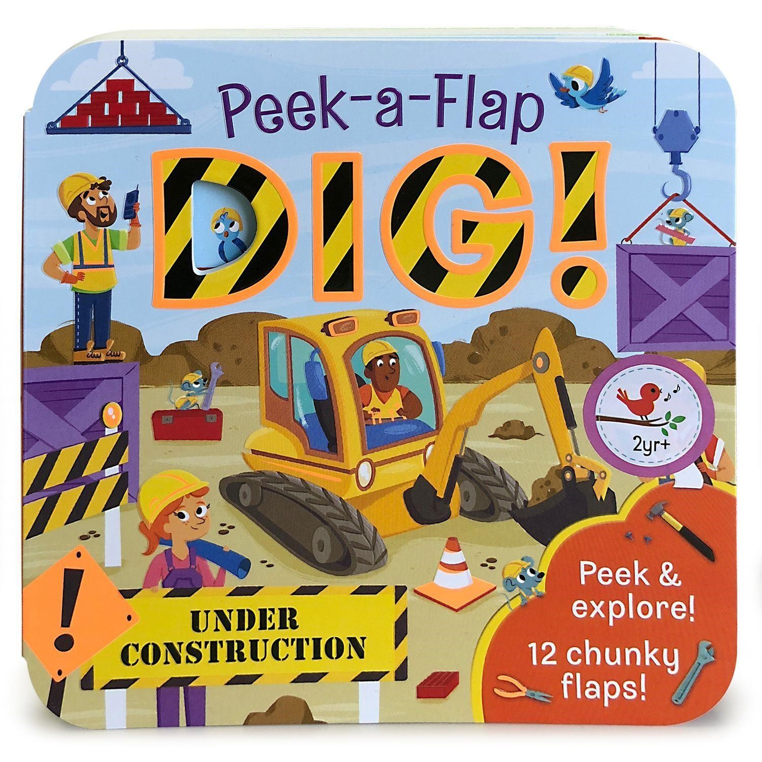 $10  Peek-a-Flap Dig! Board Book