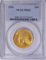 1926 Indian Gold Eagle PCGS MS-62, $1800 PCGS