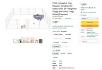 B9939  FXW Homeplus Dog Playpen, 24" Height, White