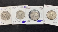 1926, 1926-S, 1928, 1930 Silver Standing Liberty