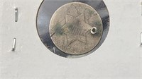 1851 Three Cents Silver w/ hole