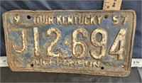 1957 license plate