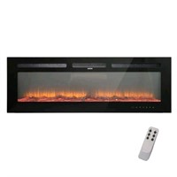 Open Box Flame 60 in. Wall-Mounted or Insert Autom