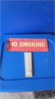 No smoking sign and thermometer