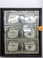 3 BLUE SEAL $1. SILVER CERTIFICATES - 1957, 1957-A