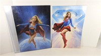 LIKE NEW Super Girl Laminated Posters (x2)