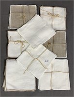 32 Mixed 6x6 Natural Linen Napkins. Priced at $25