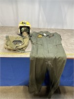 Military Flying Coveralls, Helmet, Bag , Glasses,