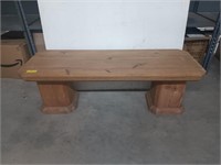 Heavy pine wooden bench 17x52x18