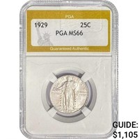 1929 Standing Liberty Quarter PGA MS66