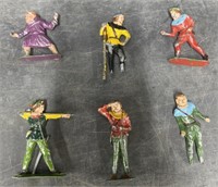 (L) Lot of 6 Robin Hood Iron Minifigures