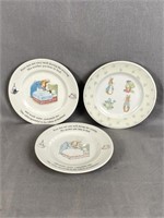 3 Peter Rabbit Plates