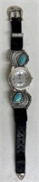 CAROLYN POLLACK STERLING SILVER TURQUOISE WATCH