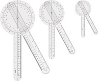 Goniometer Set 2-3 Pieces 12", 8", 6"/ 360 Degree