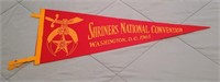 1965 Shriners National Convention Wash, DC Pennant