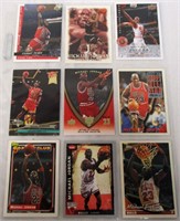 Sheet Of 9 Michael Jordan  Basketball Cards