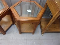 GLASS TOP END TABLE