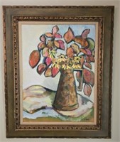 Original Jack Wagnon Floral Painting on Board