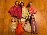 7 Vintage Story Book Dolls