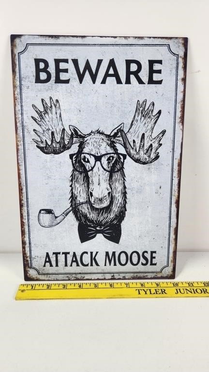 New Metal Sign "Beware..." 10" x 15"